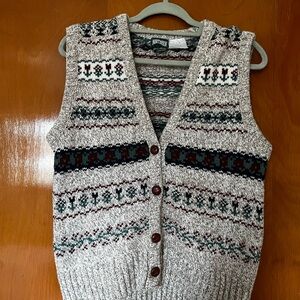 Vintage Northern Reflections grey cottagecore Knit Vest
